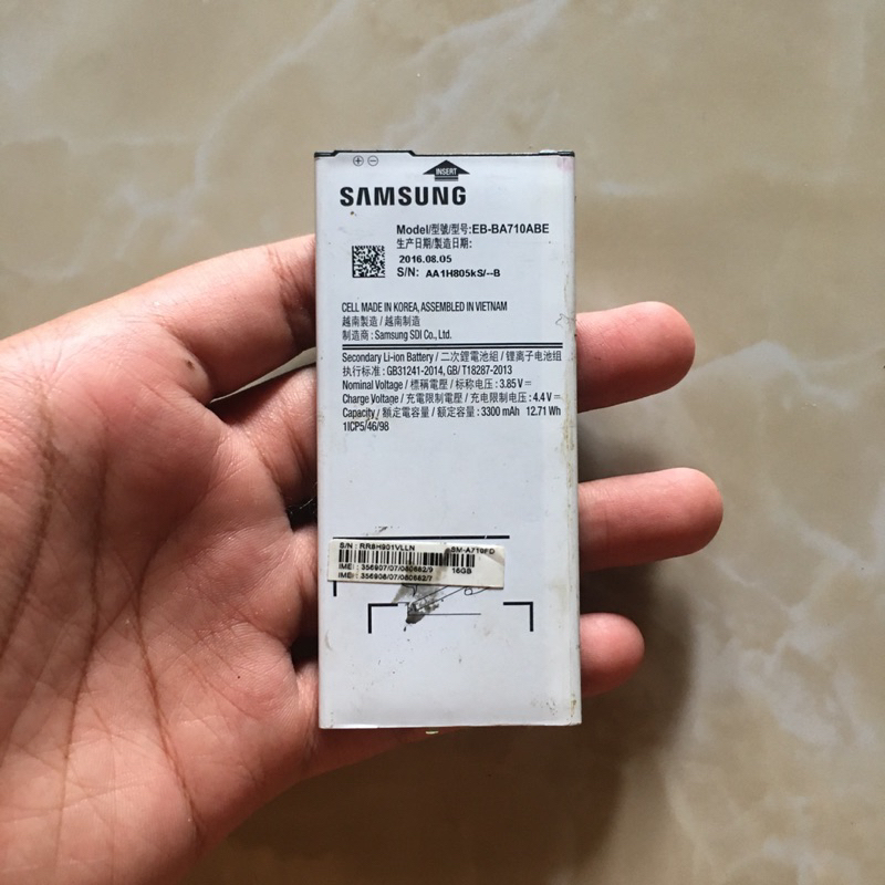 batrai samsung A7 2016 ori copotan sein