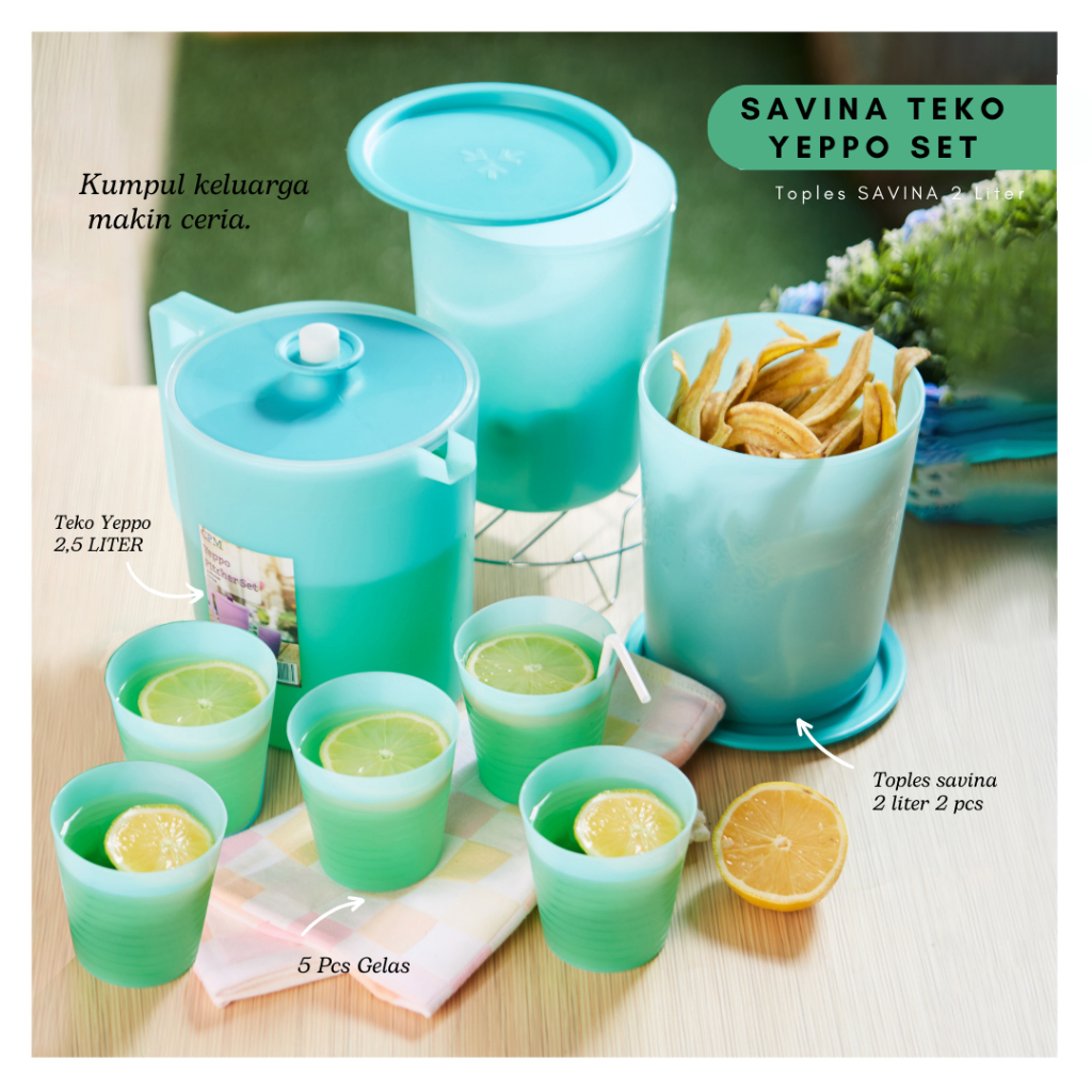 CPM Savina Yepo Teko dan Toples Set biru