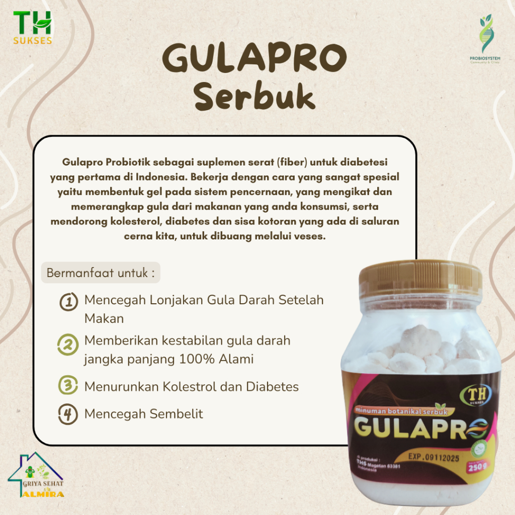 

Bioth Gulapro Bubuk 250gr | 100% Gula Probiotik | Original