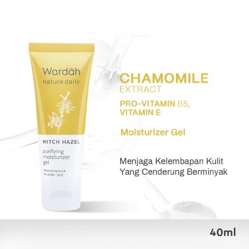 Wardah Nature Daily Witch Hazel Purifying Moisturizer Gel 40ml