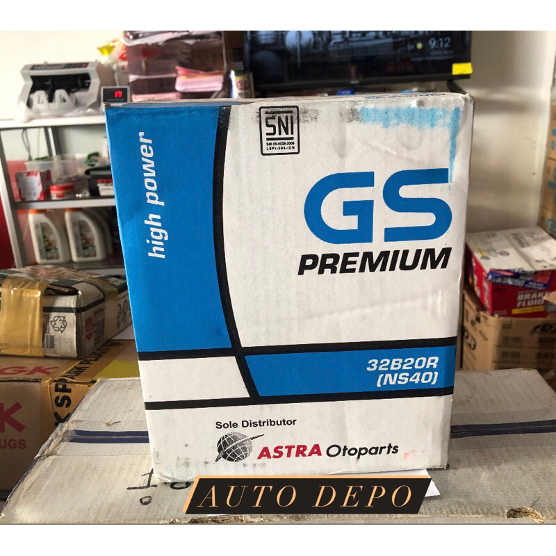 AKI MOBIL GS Astra Premium NS40 / 32B20R (32AH) Kosong