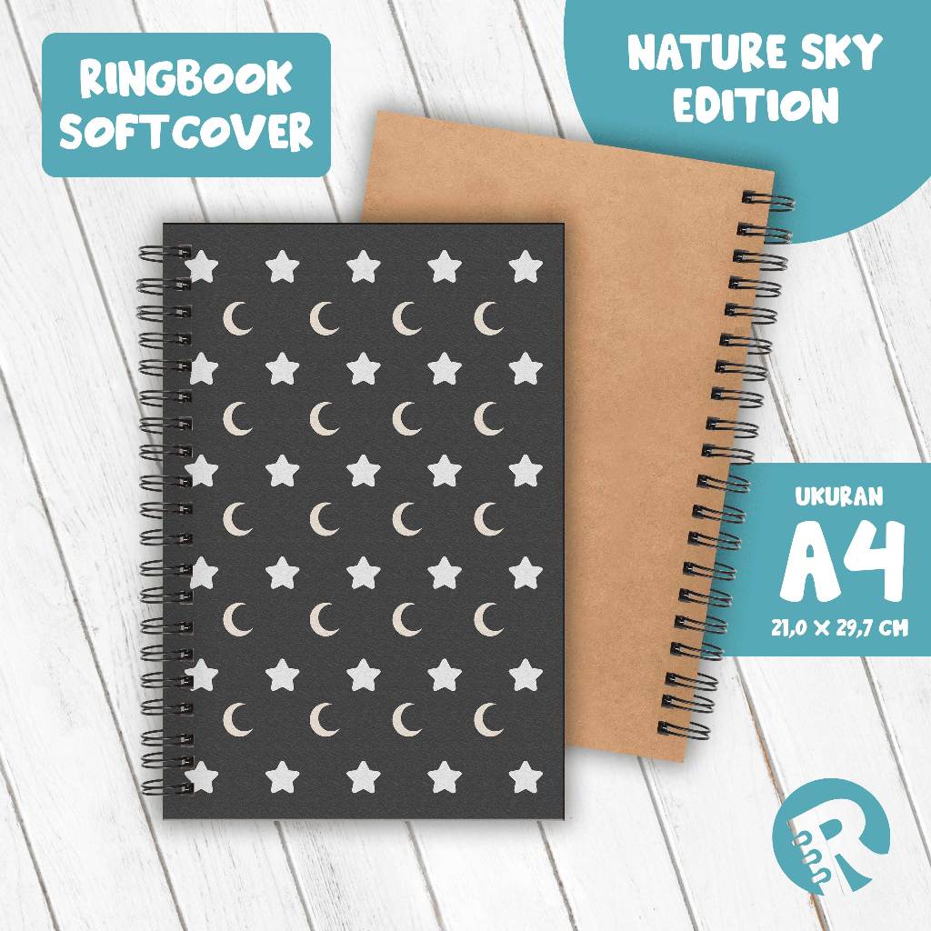 

Ringbook Softcover A4 Buku Catatan Garis/Polos Tema Nature Sky