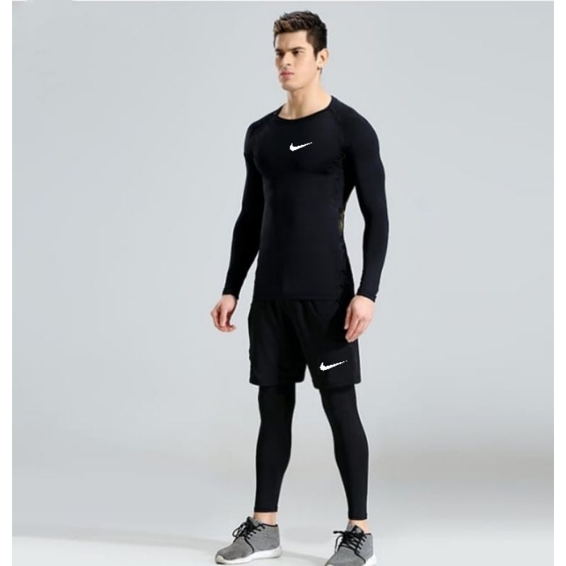Stelan Olahraga Pria Baselayer Manset Baju Olahraga Pria Manset Olahraga Setelan OlahragaPl pria Baj