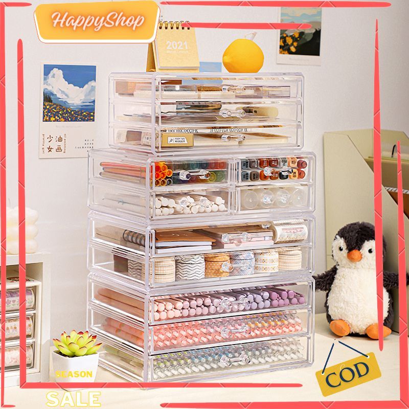 LACI MINI AESTHETIC UNTUK JOURNAL KOTAK PERHIASAN MINI PORTABEL TEMPAT PENYIMPANAN RAK LACI MINI