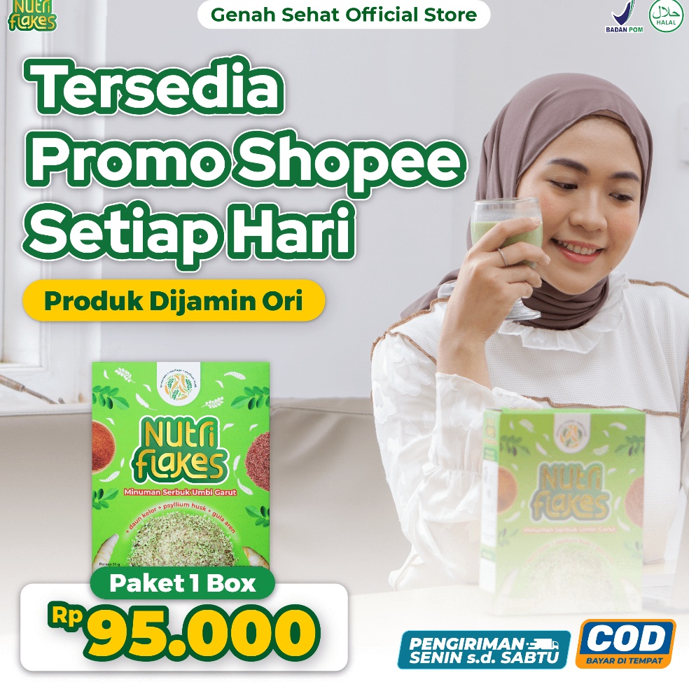 

Terbaru 10.10 Nutriflakes Sereal Umbi Garut Asam Lambung Ampuh Mengatasi Asam Lambung, Maag, Gerd 1 Box