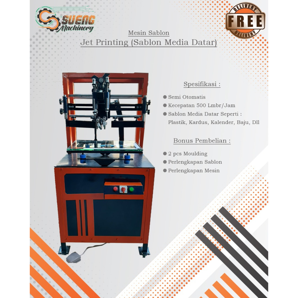 Mesin Sablon Kertas (Media Datar) - Mesin Sablon Plastik ( JET PRINTING )