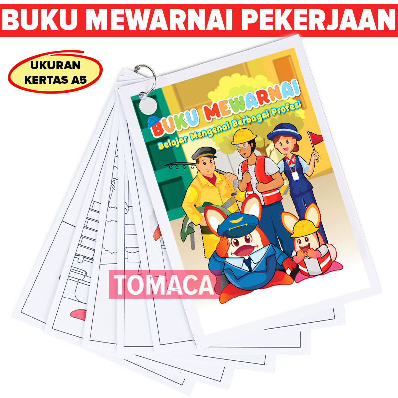 

Mainan Anak Edukasi Buku Gambar Mewarnai Pekerjaan Profesi Oyo Ogy Coloring Paper A5 Education Toy