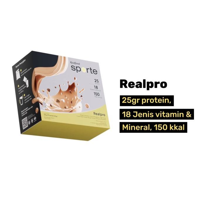 

Realfood Sporte Realpro Minuman Tinggi Protein Rasa Cokelat Original Minuman Energy Minuman Susu Tinggi Protein Halal