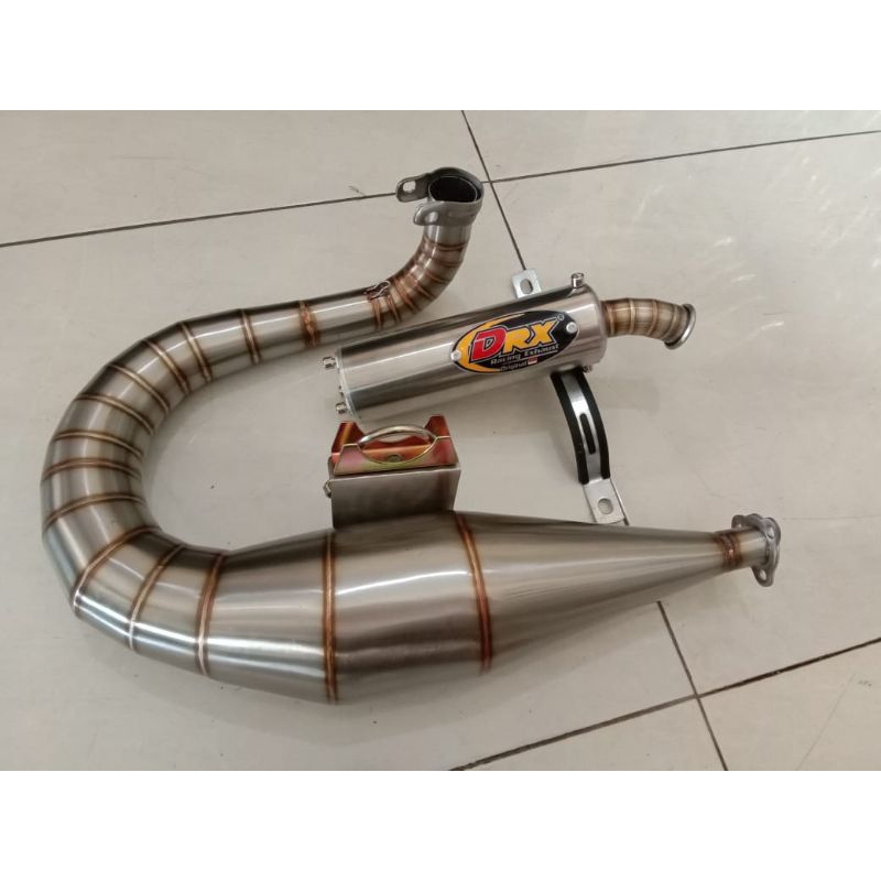 knalpot vespa kiri Stanlis DRX - knalpot vespa kanan slenser DRX carbon - knalpot vespa  PX - PS -EX