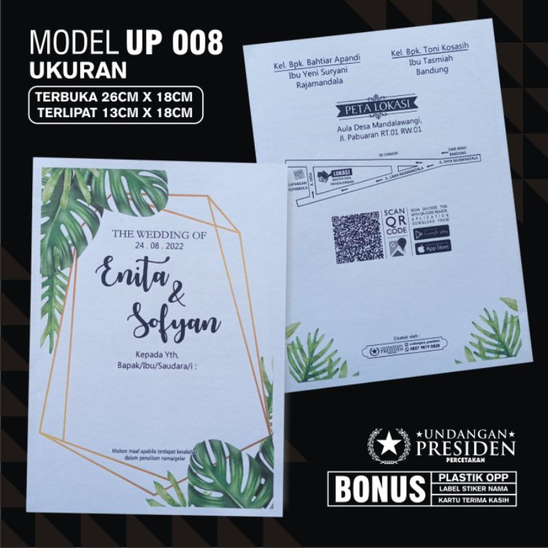 Undangan Pernikahan Keren Murah Simple (UP 008)