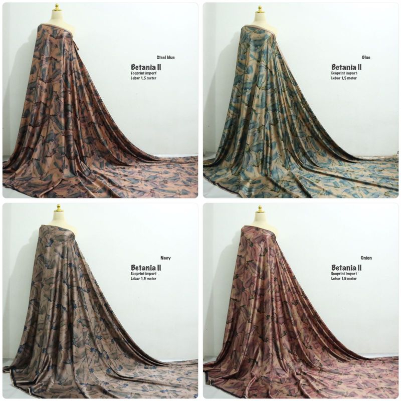 Kain meteran armany silk // bahan ecoprint // motif betania II // kain meteran