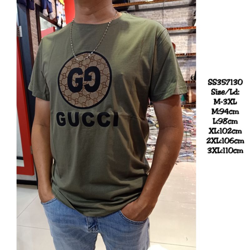 T-shirt Dewasa "01Gucci" Kaos Oblong Bahan Lembut Import Premium  Atasan Cowok  Kaos Pria