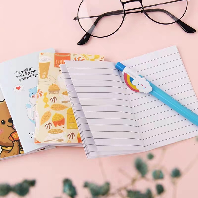 

[Whispers] VELLE Buku Tulis Mini Motif Kartun/ Notebook Mini Kartun/ Buku Catatan Mini Lucu