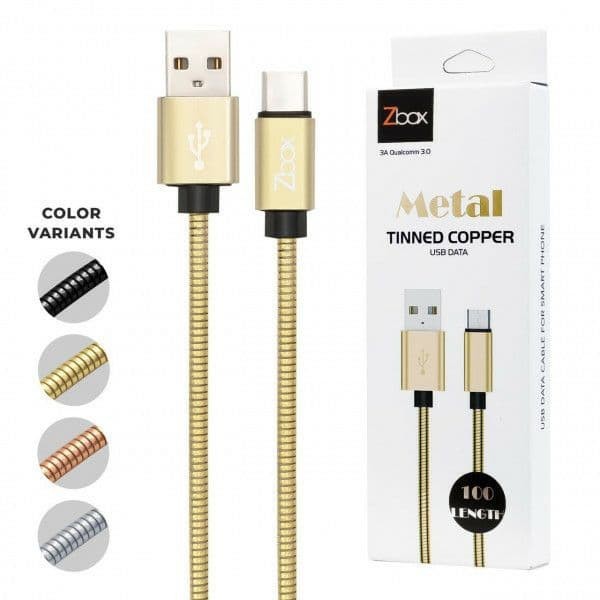 Kabel Zbox Full Metal Fast Charging Kabel Data Full Metal Zbox New