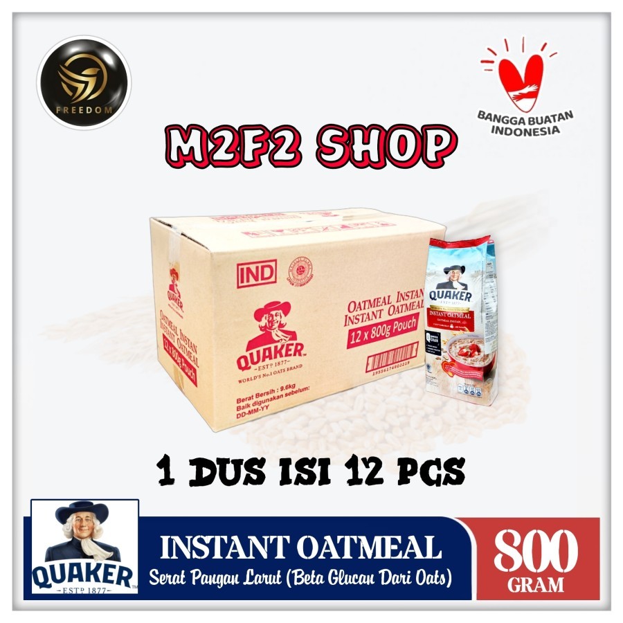 

Quaker Instant Oatmeal Original Pouch | Merah - 800 gr (Kemasan Karton)