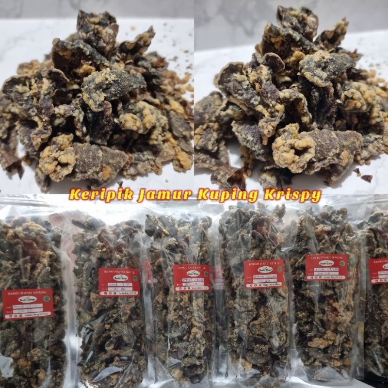 

Keripik Kripik Jamur Kuping Rasa Original Krispi Crispy