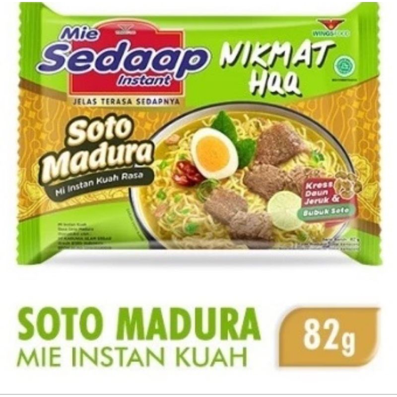 

Mie Sedaap rasa Soto Madura 82gr