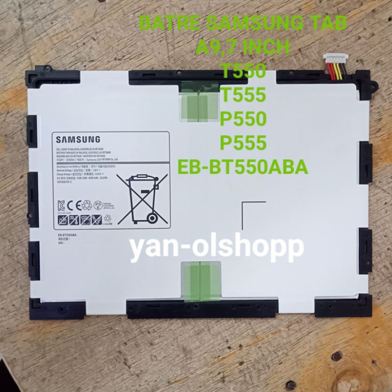 Batre Baterai Samsung Tab A 9,7 inch T550 / T555 / P550 / P555 EB-BT550ABA ORI Battery