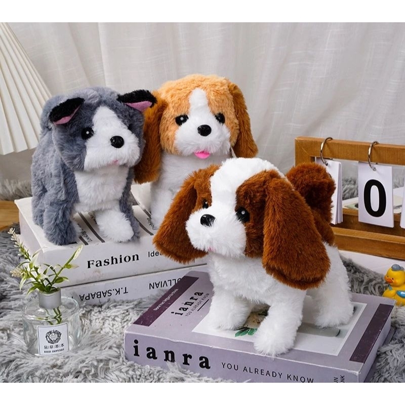Boneka anjing kecil boneka hewan anjing boneka puppy mainan anak anjing