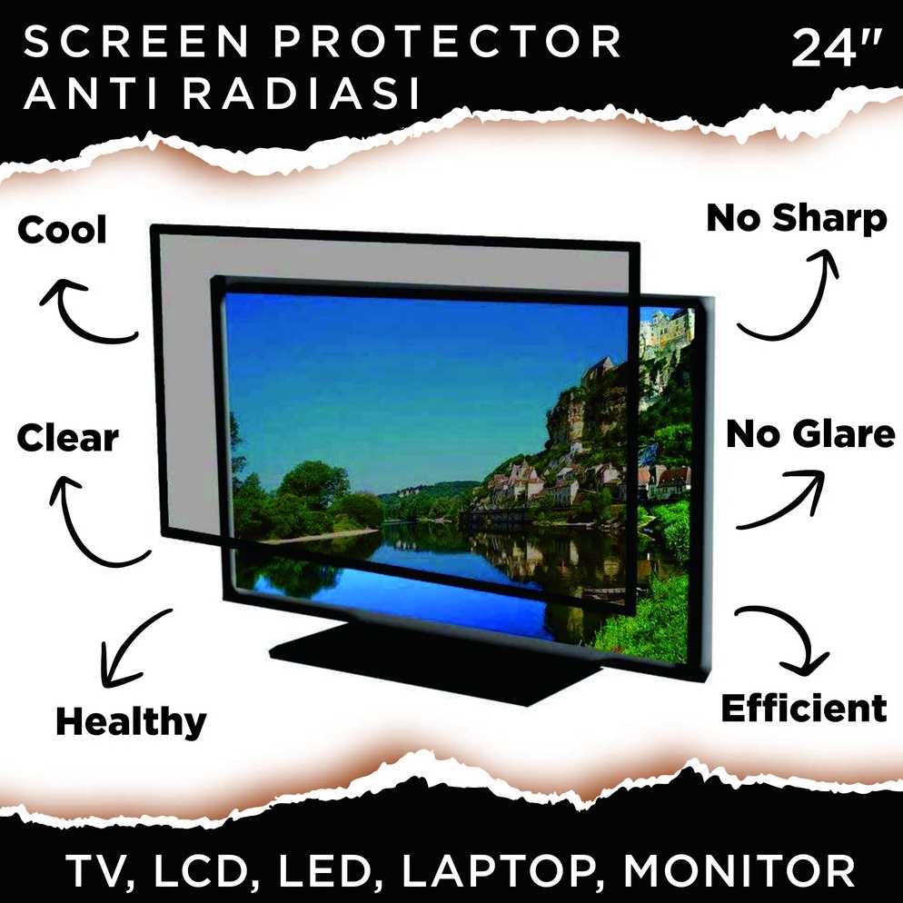 Hot Sale.. 24" Promo Pelindung Laptop screen protector anti gores kacamata radiasi layar lcd monitor