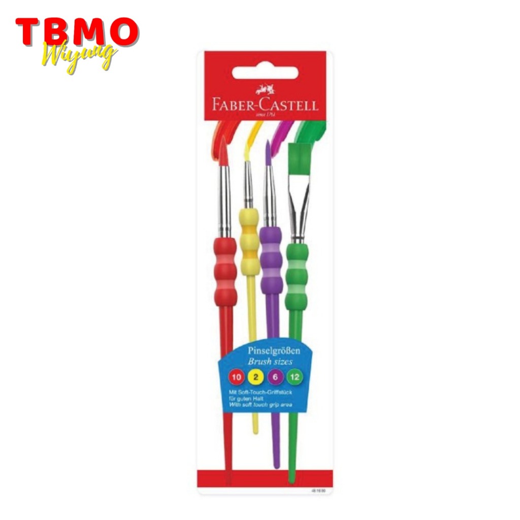 

Faber Castell Grip Brush Set 4 Warna Basic 481600