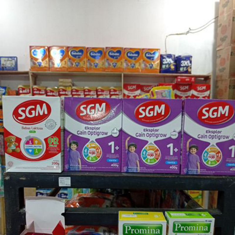 (Jateng) sgm gain optigrow 1+ ungu 400gr vanila& LLm 0-12 bln 200gr