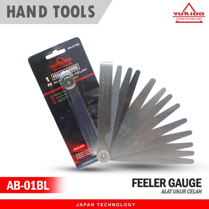 Feeler Gauge YUKIDO Alat Pengukur Celah Lubang Set Lengkap - Filler Gauge Fuler Fuller Puller Feller