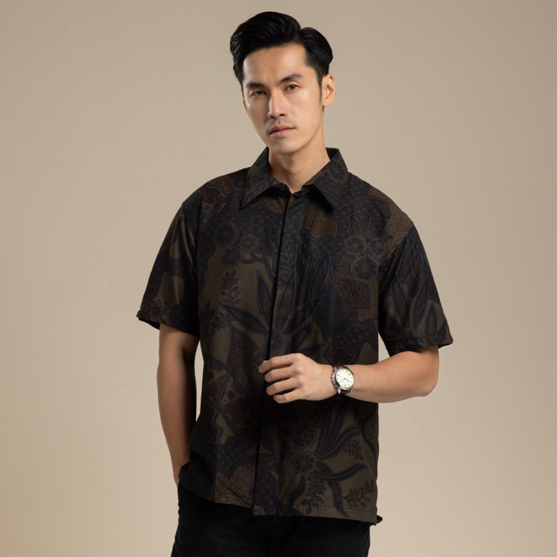 Batik Ayman - RAHARDIAN BLACK | Kemeja Batik Pria Katun Halus Mewah Premium