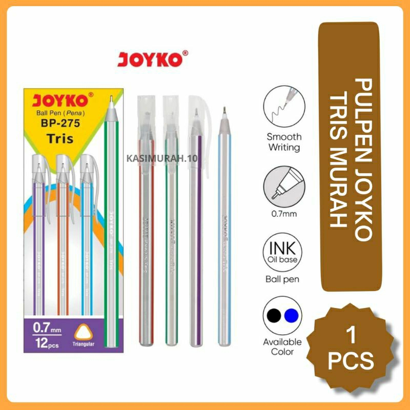 

Pulpen Joyko Tris BP-275 / Pena Lilin Joyko Murah