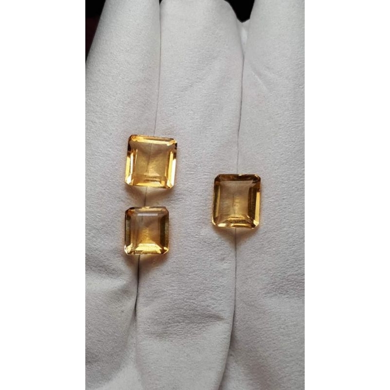 batu permata asli natural citrine kotak termurah harga grosir