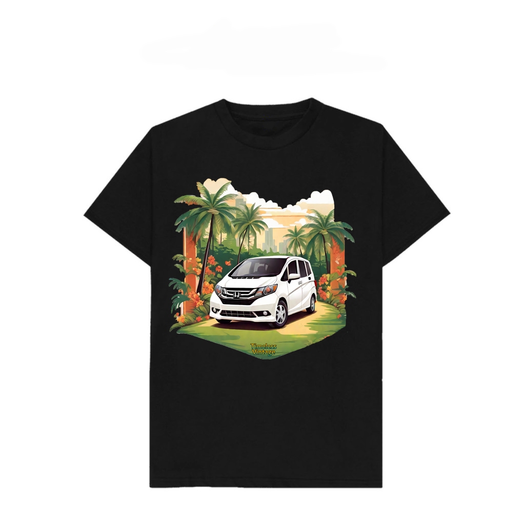 Kaos timeless vintage mobil honda freed custom plat nomor