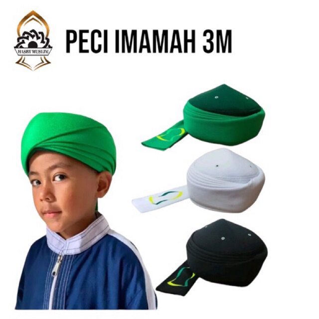 peci imamah permanen panjang 3M/peci sholat