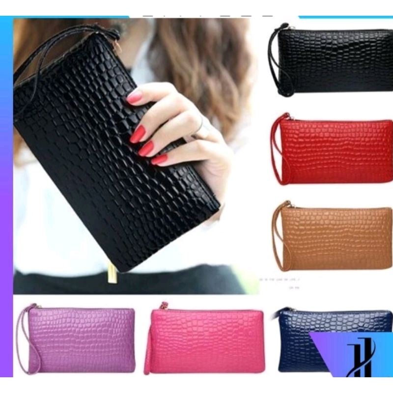 Dompet Wanita Panjang Kulit Buaya /Dompet Hp/ Dompet Mini