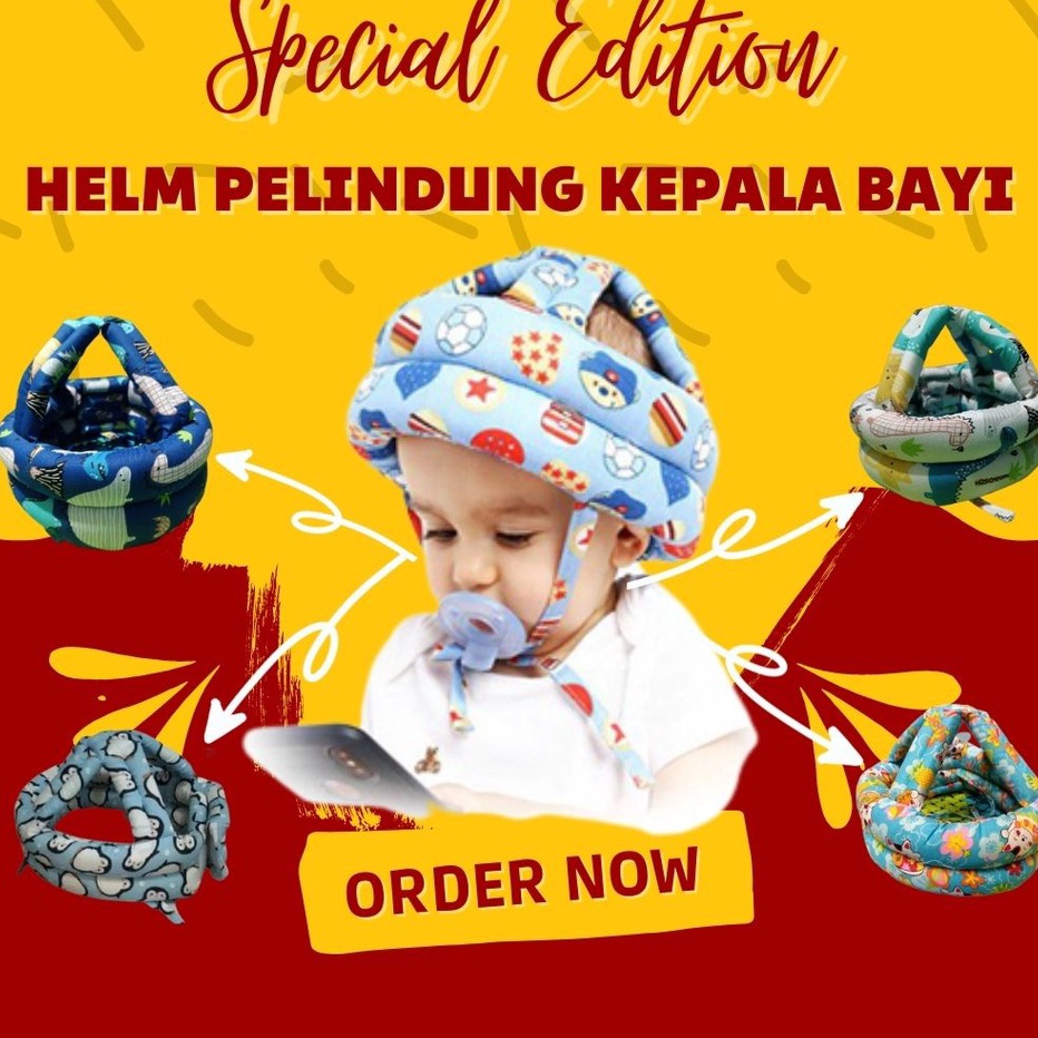 Baru HELM PELINDUNG KEPALA BAYI PELINDUNG KEPALA BAYI PELINDUNG KEPALA BAYI MERANGKAK.