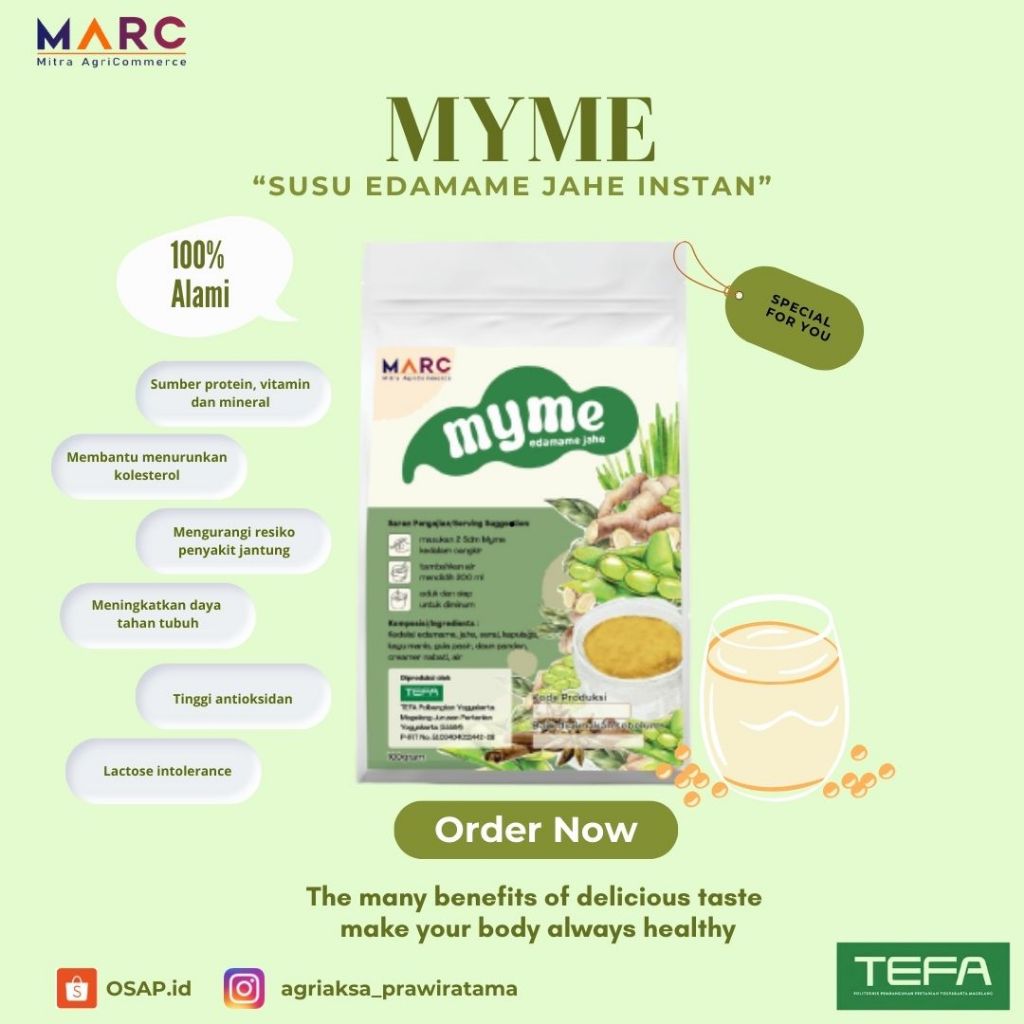 

MYME (susu edamame jahe instan)