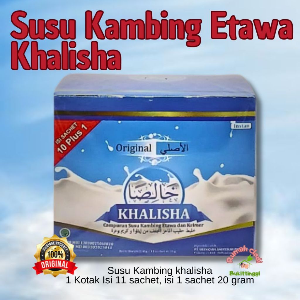 

Khalisha Susu Kambing etawa Original 10 sachet plus 1