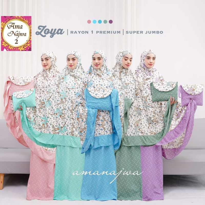 Mukena Zoya jumbo by Amanajwa rayon premium w201