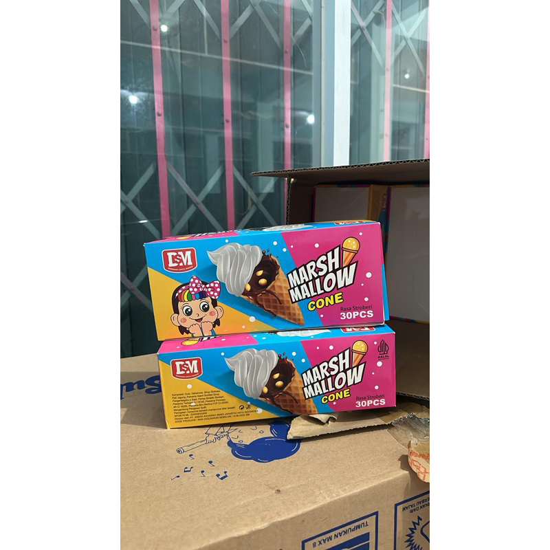 

DSM marshmallow Cone Box Isi 30pcs