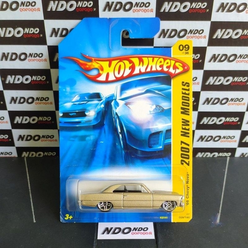 Hot Wheels '66 Chevy Nova Gold - 2007 First Editions