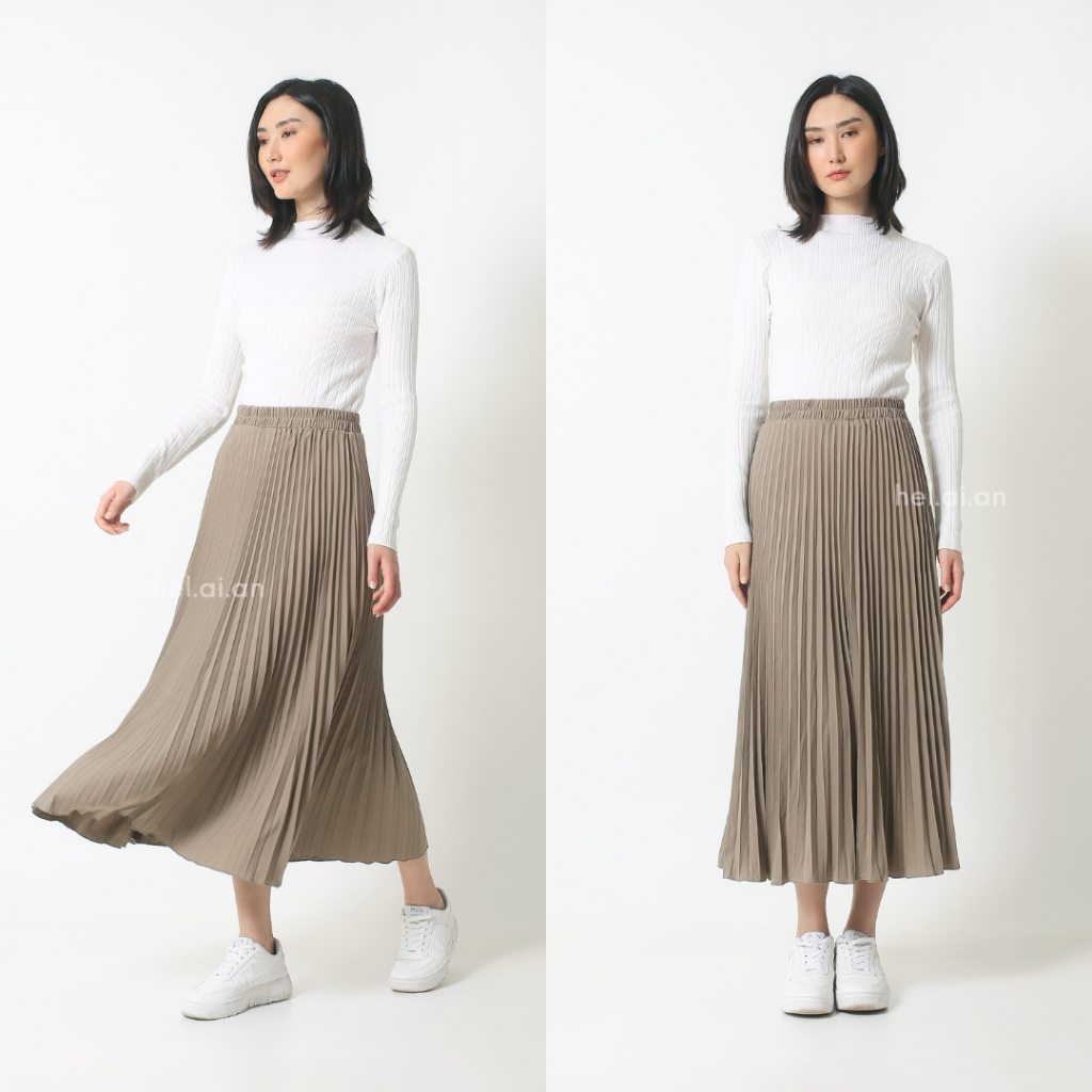 hel.ai.an Cleo Pleated Skirt - Solid Collection
