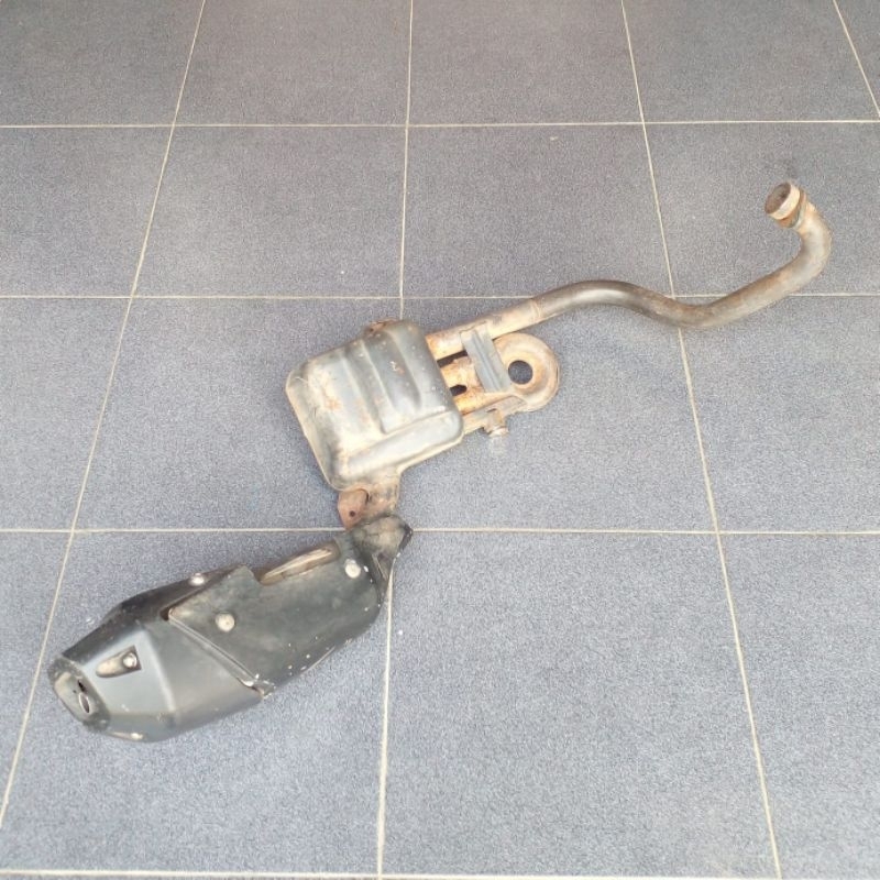 Knalpot set cover tutup pelindung kenalpot Yamaha Byson karbu Byson lama old ori