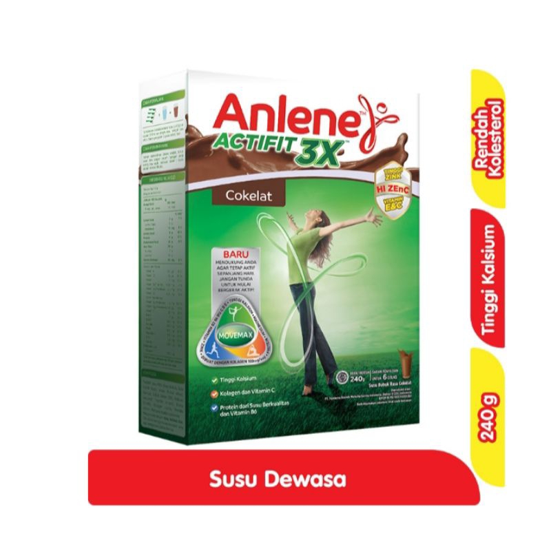 

ANLENE ACTIFIT COKLAT 240 GRAM