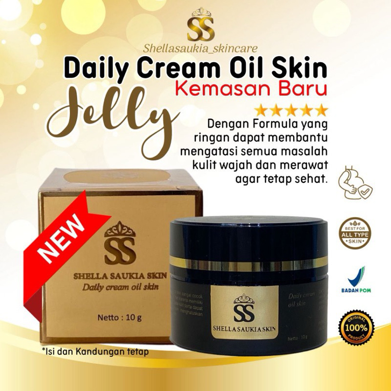 DAILY CREAM OIL SKIN EXP 01/2026 | JELLY AJAIB by SS Skincare Shella Saukia