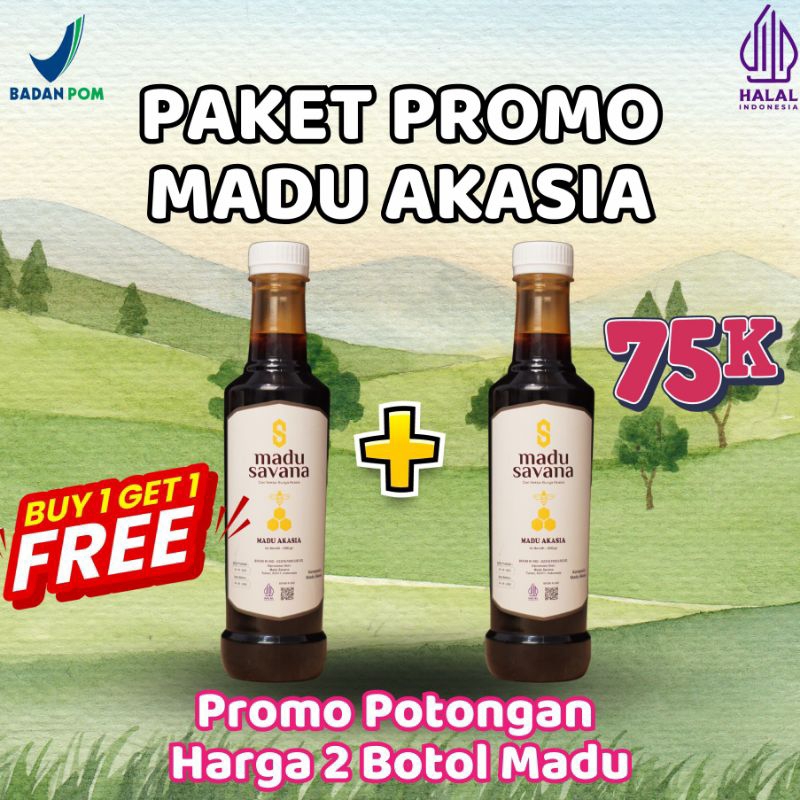 

Promo 2 Botol Madu Akasia Pure Raw Honey