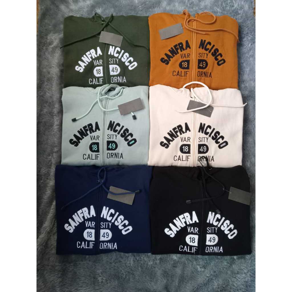 Jaket Hoodie WHO.A.U Sanfrancisco Zipper Army Premium Unisex / Hoodie WHO A.U Original Pull Bordir