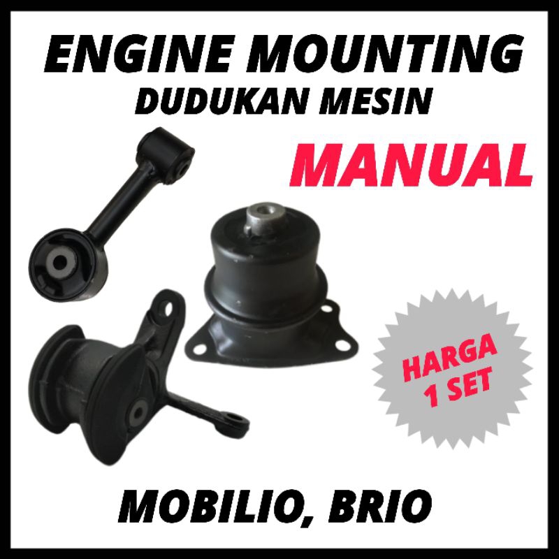 Engine Mounting Dudukan Mesin Set Mobilio, Brio 2014-2025 Manual
