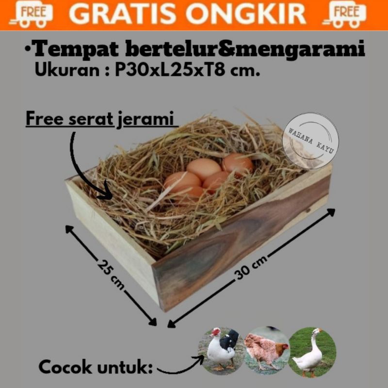 Tarangan ayam/Tempat bertelur ayam/ Tempat bertelur burung dara