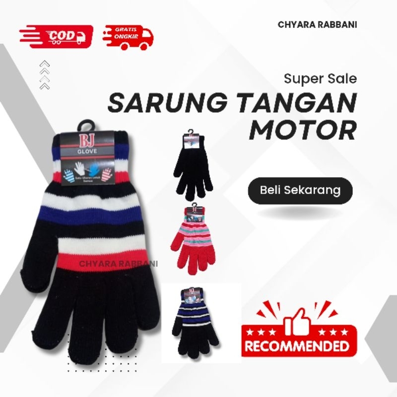 Sarung Tangan Motor Wanita Kain Premium