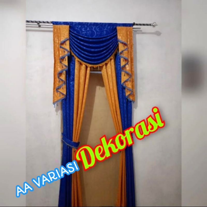 Gorden Pintu Kamar 1Set Poni Model Gelombang Spanyol Gorden/korden pintu/ gorden ruang tamu/gorden k