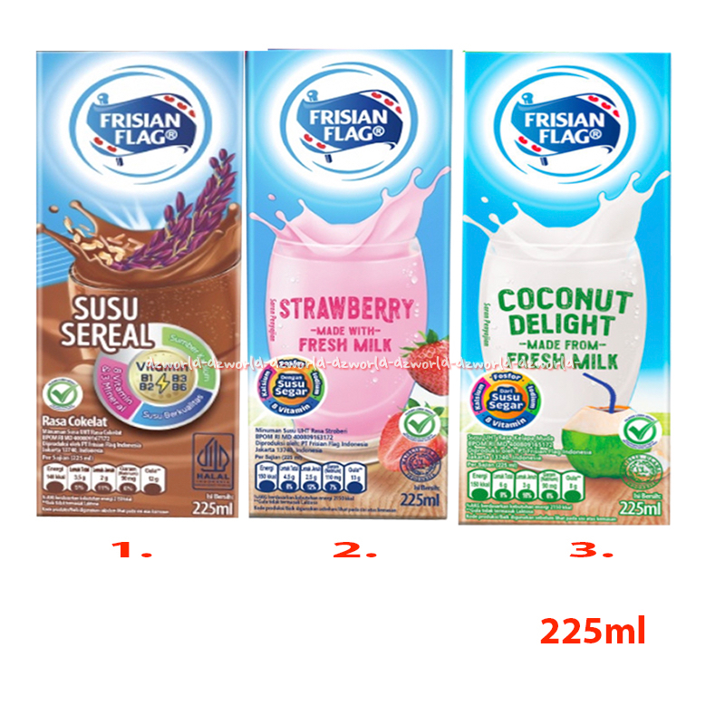 

Frisian Flag 225ml Susu Sereal Strawberry Coconut Delight Made With Fresh Milk Purefarm Susu Uht Siap Minum Susu Bendera FF Rasa Kelapa Stroberi Coklat Sereal